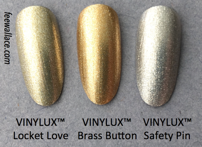 VINYLUX comparison Brass Button from CND Craft Culture by Fee Wallace