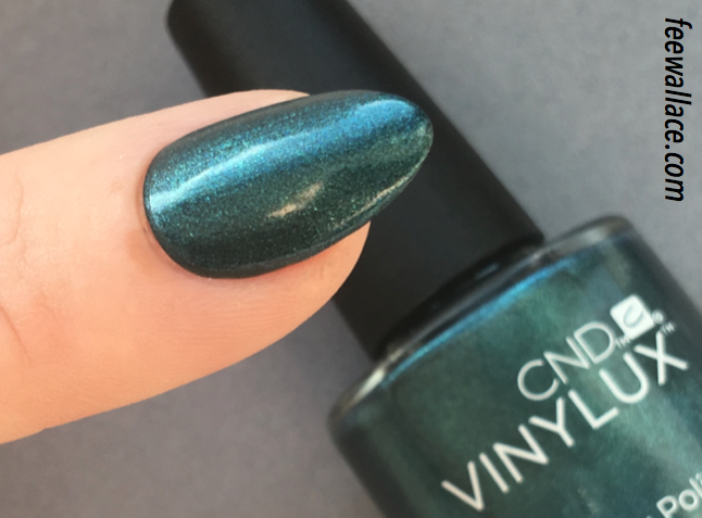 close up picture of vinylux polish fern flannel from cnd craft culture by fee wallace