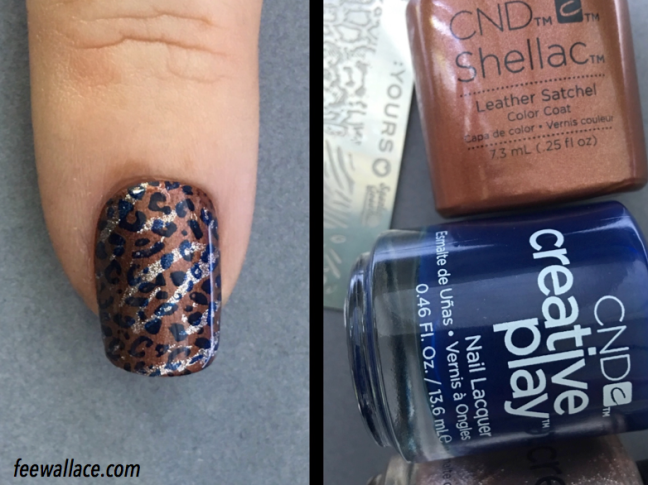 shellac with creative play stamping animal print nail art by fee wallace