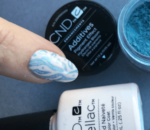 cnd additives stamping over shellac naked naiveté by fee wallace