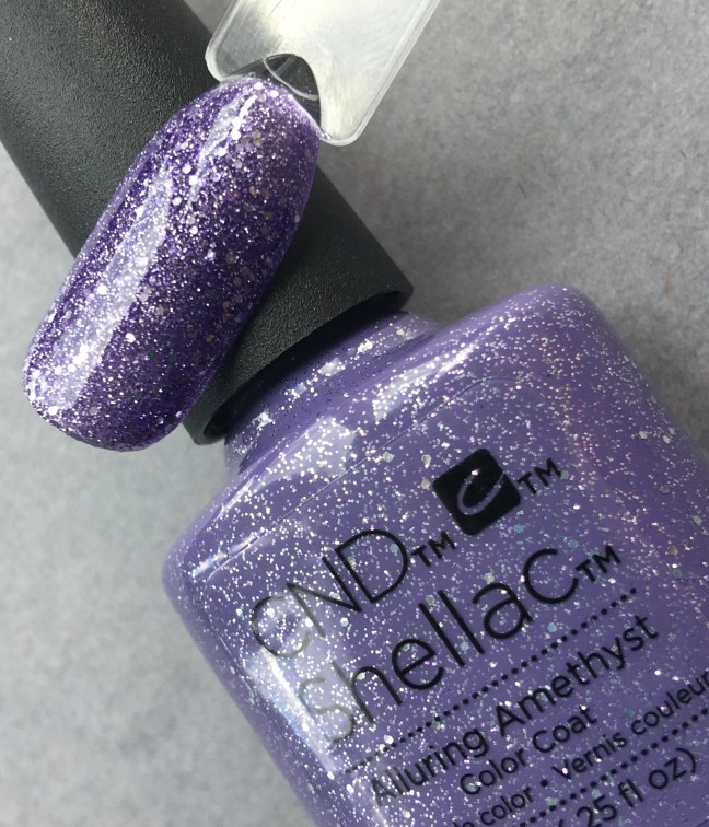 cnd shellac alluring amethyst from the starstruck collection close up picture by fee wallace