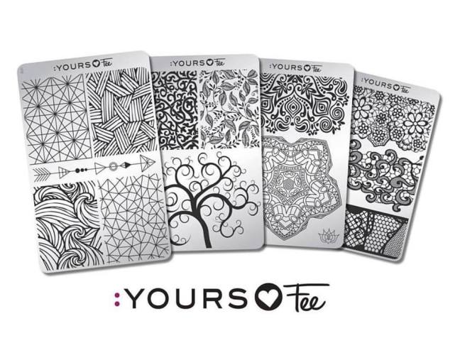 collection of 4 stamping plates yours loves fee designed by fee wallace