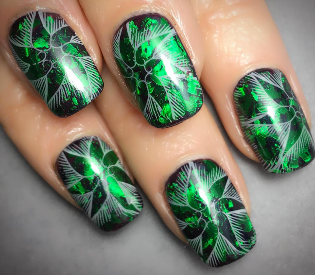 falling-floral-stamping-over-lecente-green-dragon