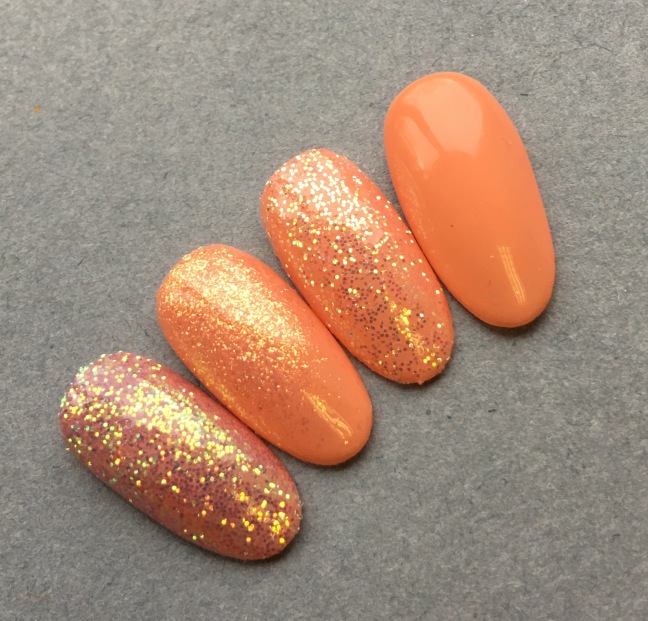Shellac Shells in the Sand with Lecente Glitters and Stardusts by Fee wallace