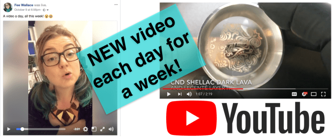 Fee Wallace posts a nails video tutorial a day for a week