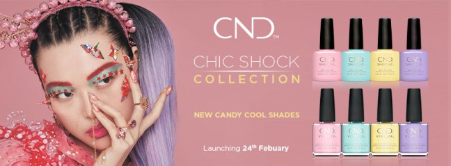 banner image for CND Chic Shock collection shellac & vinylux fee wallace