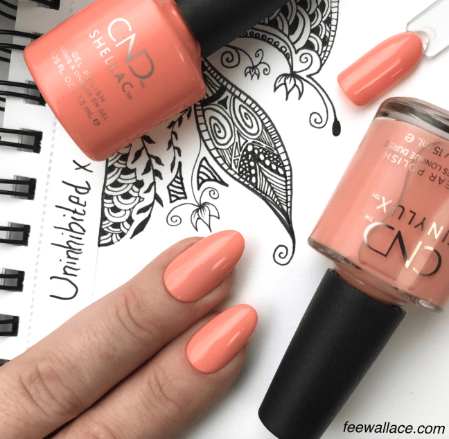 Uninhibited Shellac and Vinylux by Fee Wallace from CND BOHO SPIRIT Collection