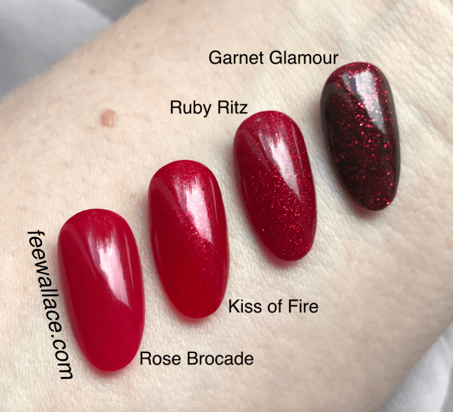 kiss of fire nail color CND shellac and vinylux from night moves collection swatch by fee wallace