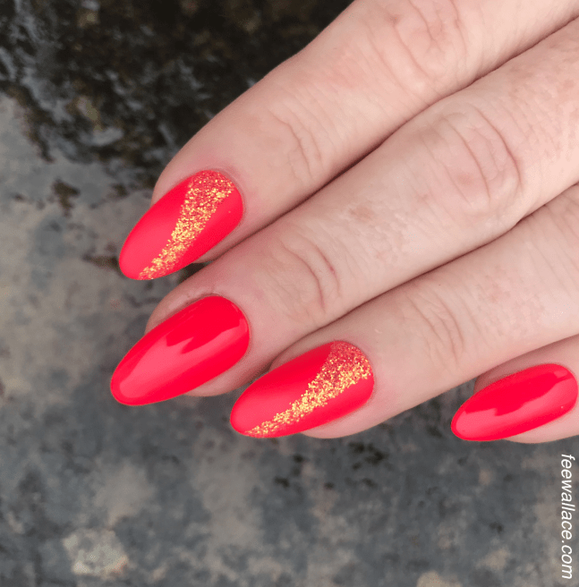 light elegance buttercream hard gel sassy lassie matte and shiny with lecente glitter sugaring by fee wallace