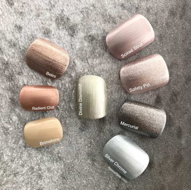 shellac divine diamond swatch comparison by fee wallace