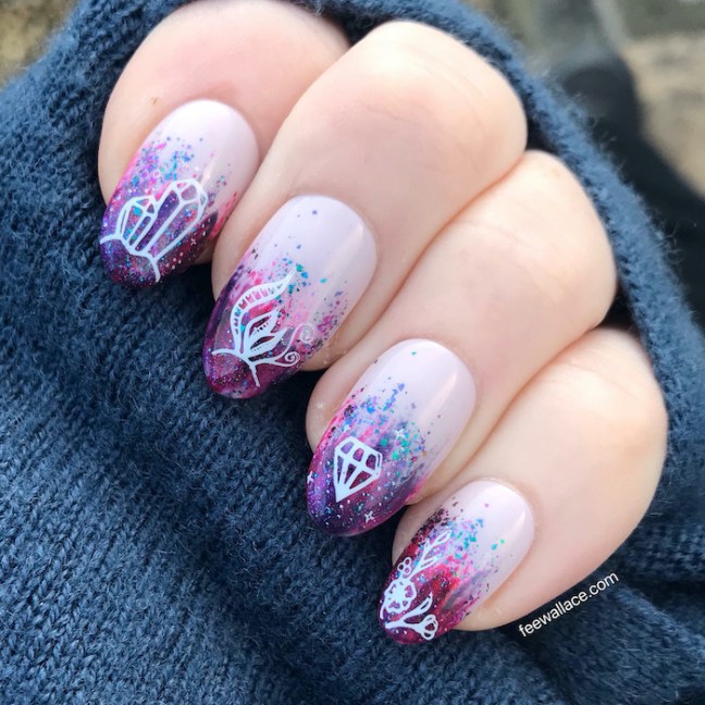 fee wallace stamping gel nail art design light elegance yours loves