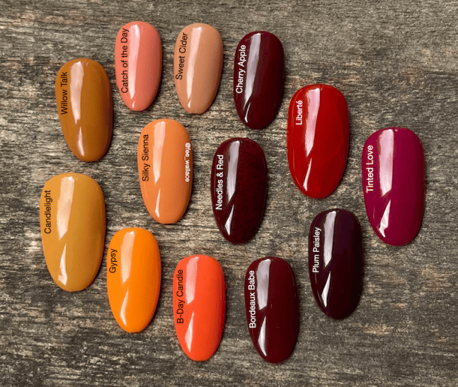 CND Shellac Upcycle Chic Collection Swatch Colour Comparisons Fall 2023 ...